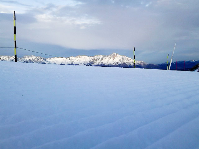 Peyragudes - pistes dammées à l'ouverture - 2015-12-08